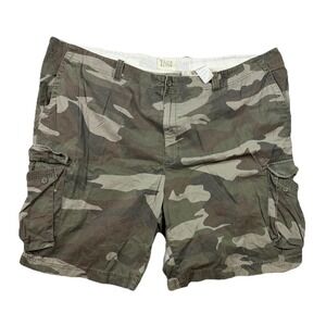TRUE NATION Men's Size 56 Camouflage 100% Cotton Cargo Shorts Camo Relaxed